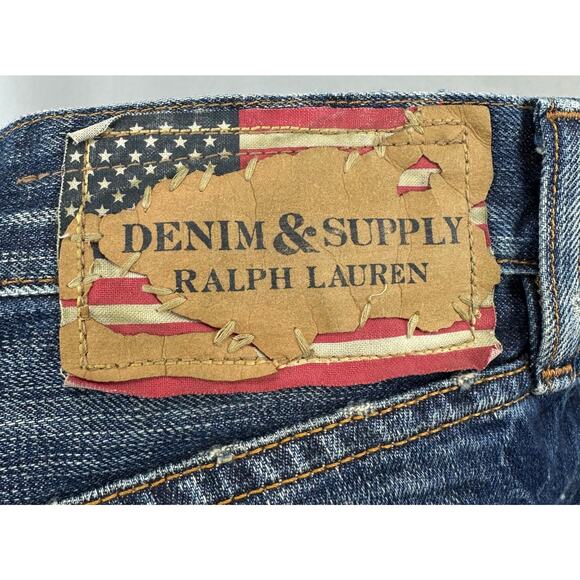 Ralph Lauren Denim & Supply Men’s Jeans Size 34x32 Distressed Straight - Picture 3 of 5
